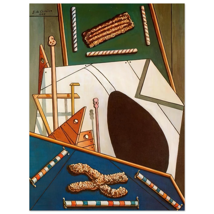 Giorgio de Chirico - METAPHYSICAL INTERIOR WITH BISCUITS 75x100 cm / 30x40inches Fine Art Poster