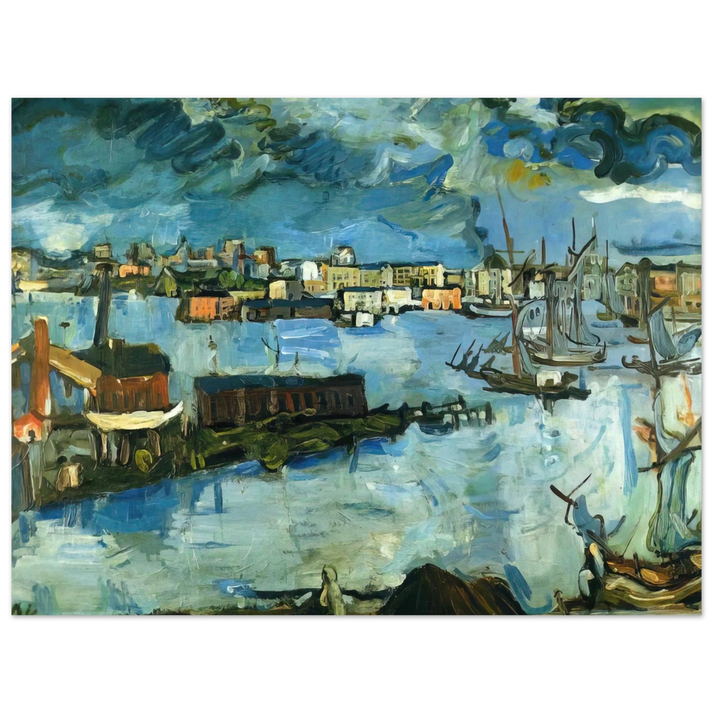 OSKAR KOKOSCHKA - STOCKHOLM HARBOUR 75x100 cm / 30x40inches Fine Art Poster