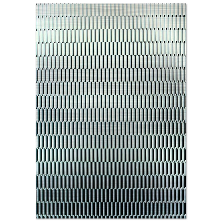 4 trames de tirets pivotées sur un côté - 1971 - Francois Morellet Brushed Aluminum Print - 70x100 cm / 28x40 inches | Francois Morellet Aluminum Print | Francois Morellet Prints