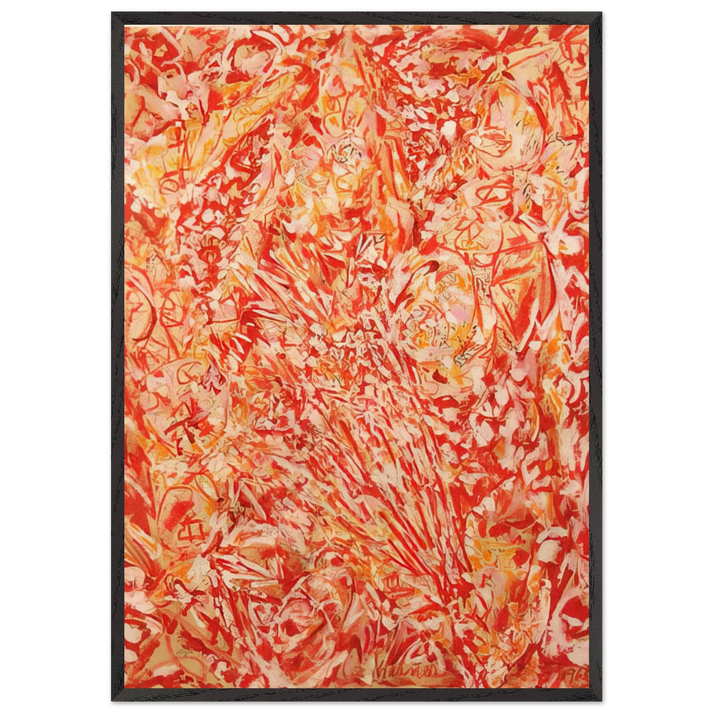 Summer Play - Lee Krasner 70x100 cm / 28x40 inches Framed Art Print – Black Wooden Frame