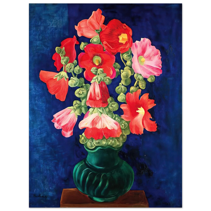 Moise Kisling - HOLLYHOCKS 1939 75x100 cm / 30x40inches Fine Art Poster