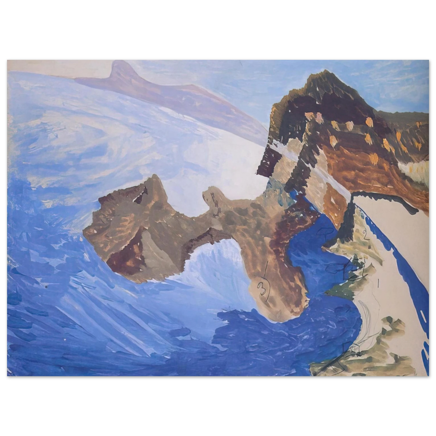 Benedetta Cappa - Meeting on the Island 75x100 cm / 30x40inches Fine Art Poster