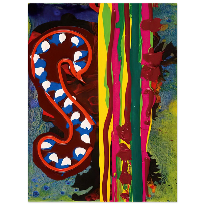 John Hoyland - Spirit Night - 18.06.98 - 1998 75x100 cm / 30x40inches Fine Art Poster