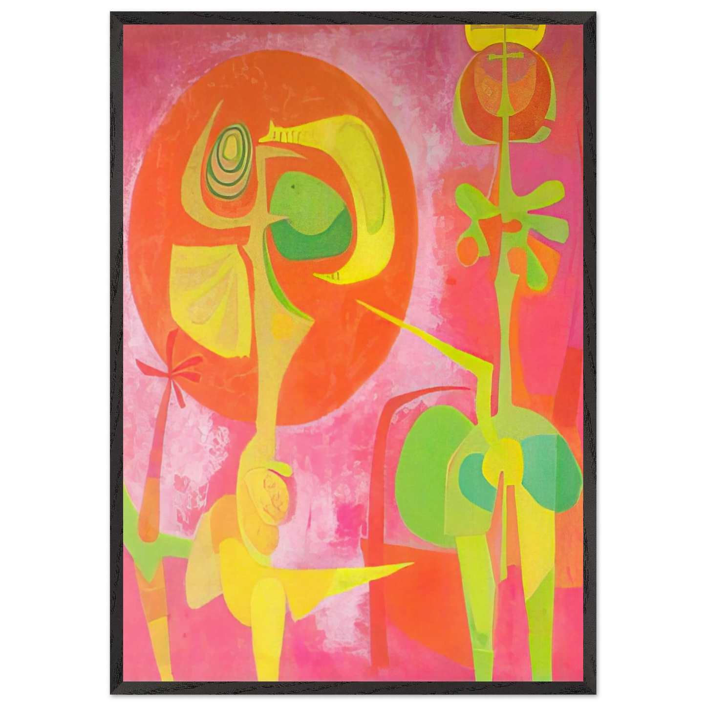 Canto de soles Paris - Pedro Coronel 70x100 cm / 28x40 inches Framed Art Print – Black Wooden Frame