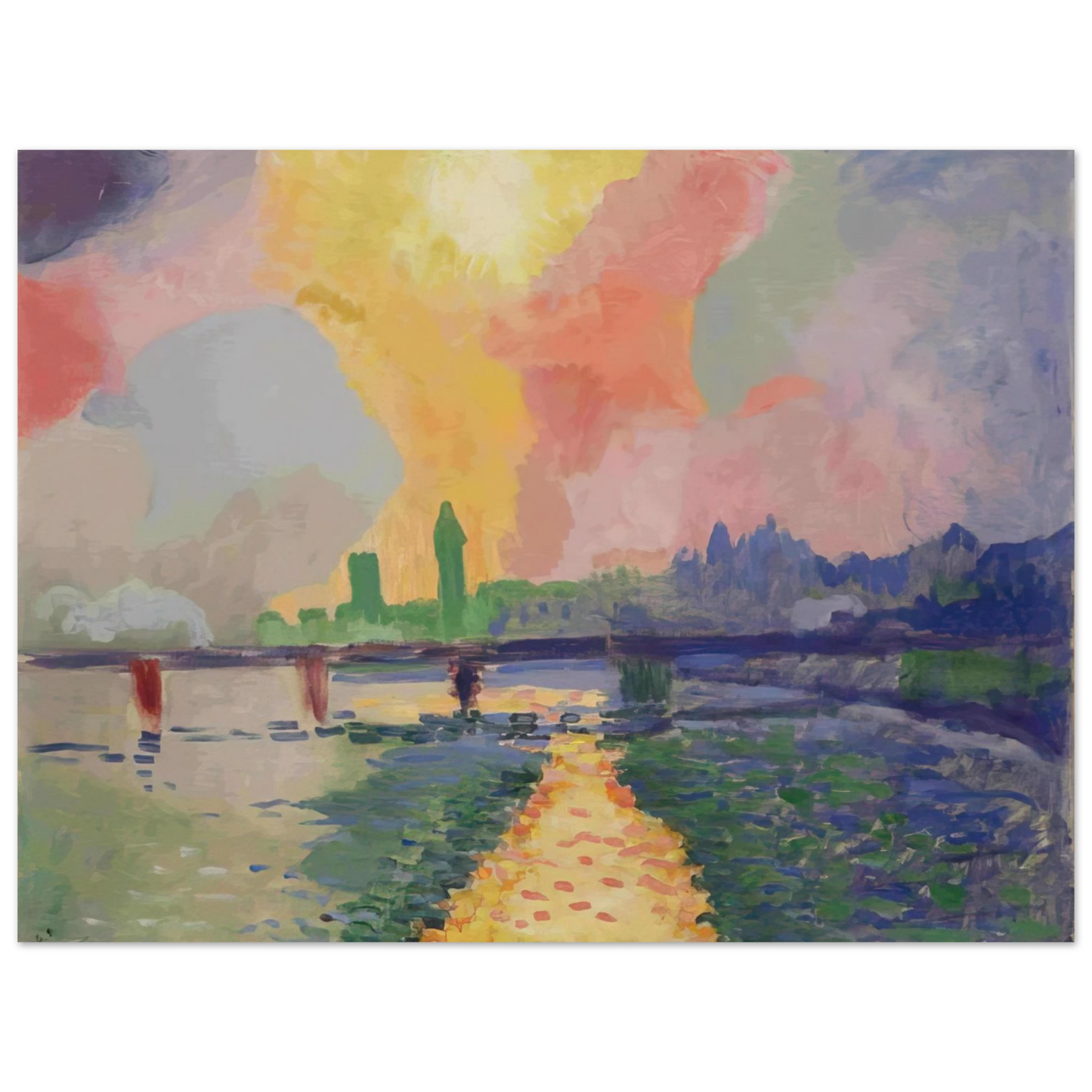 Andre Derain - CHARING CROSS BRIDGE LONDON 1906 75x100 cm / 30x40inches Fine Art Poster