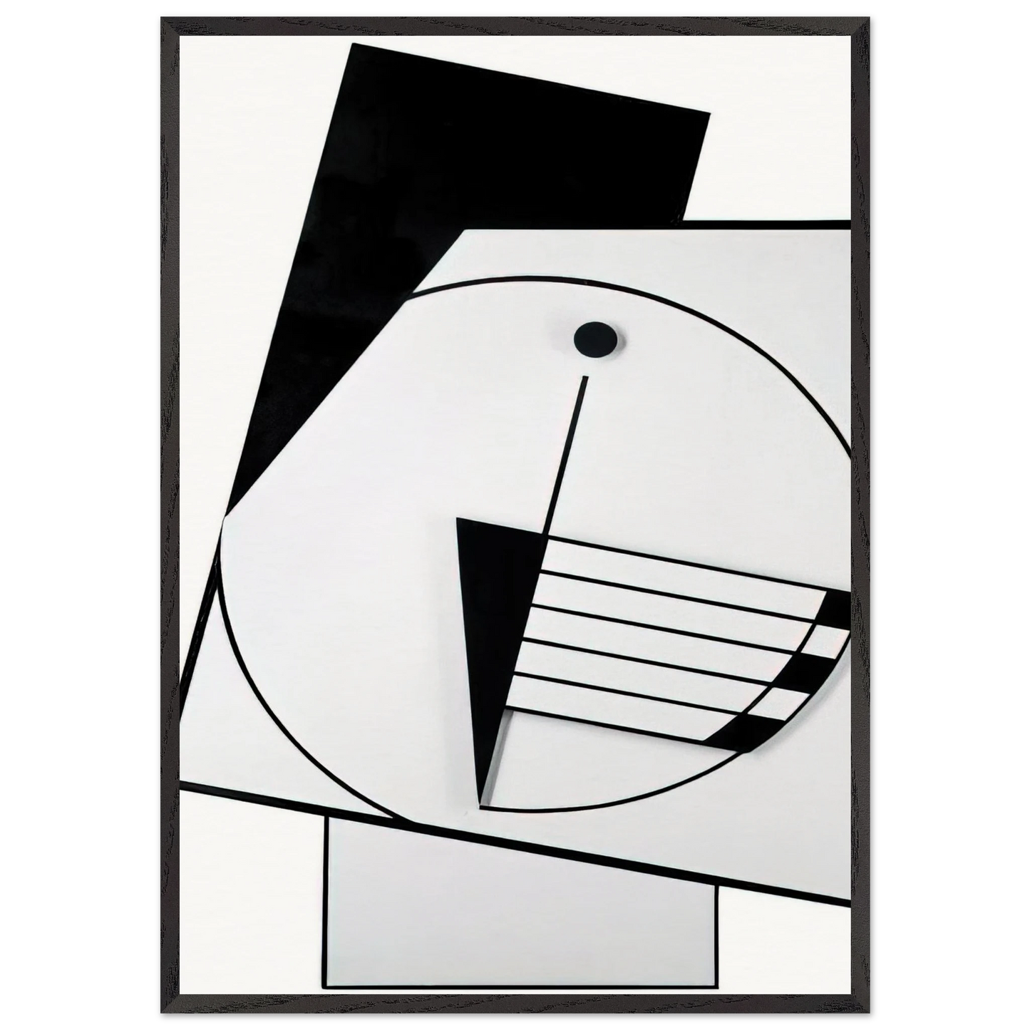 Rythme 3 - 1995 - Carmelo Arden Quin 70x100 cm / 28x40 inches Framed Art Print – Black Wooden Frame