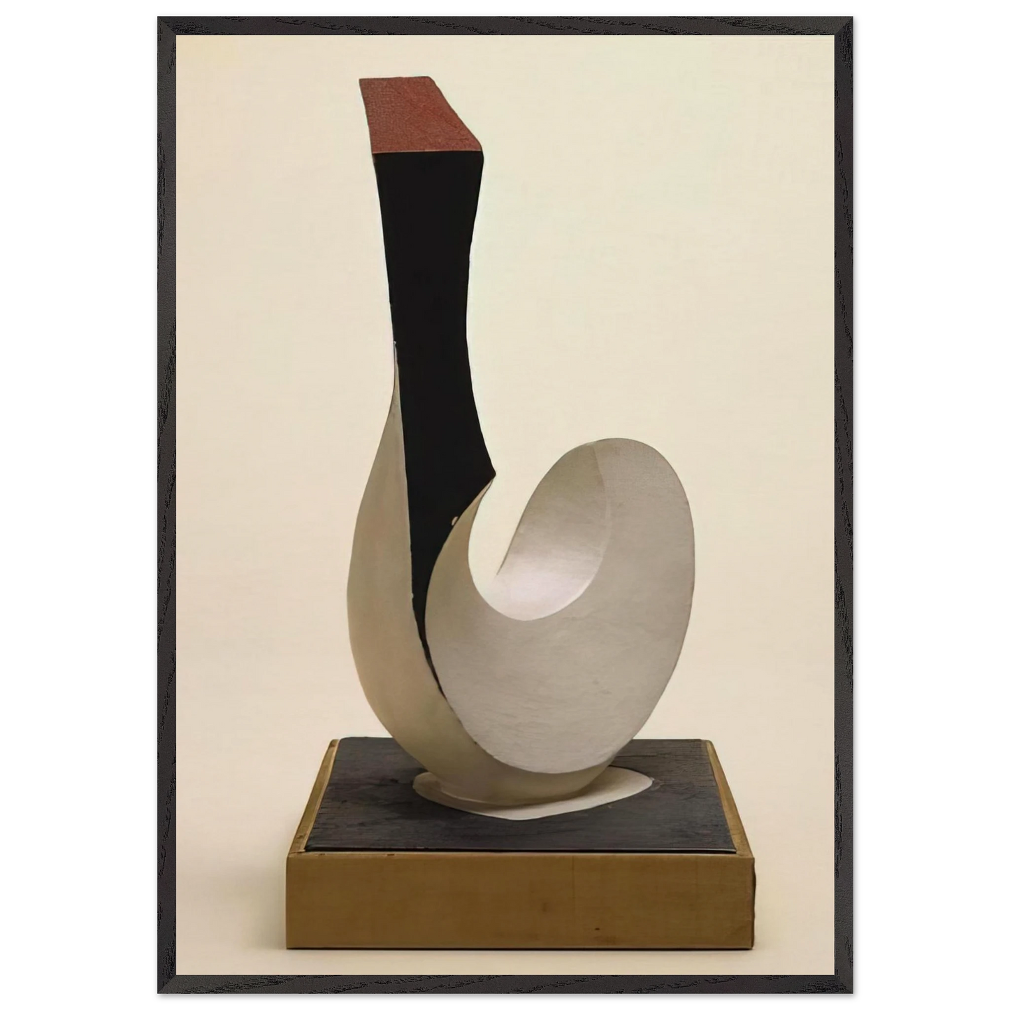 CHICKEN AND EGG 1946 - Kurt Schwitters 70x100 cm / 28x40 inches Framed Art Print – Black Wooden Frame