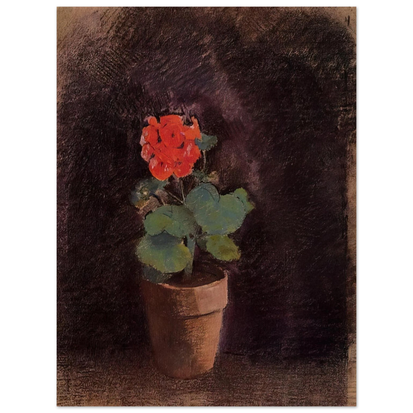 Odilon Redon - GERANIUM 75x100 cm / 30x40inches Fine Art Poster