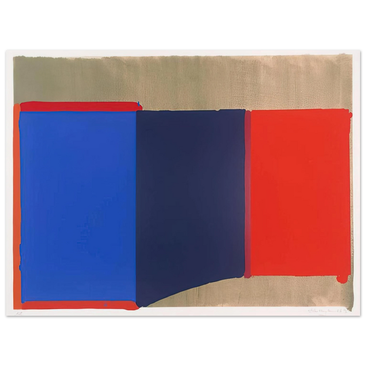 John Hoyland - Blues, Reds - 1969 75x100 cm / 30x40inches Fine Art Poster