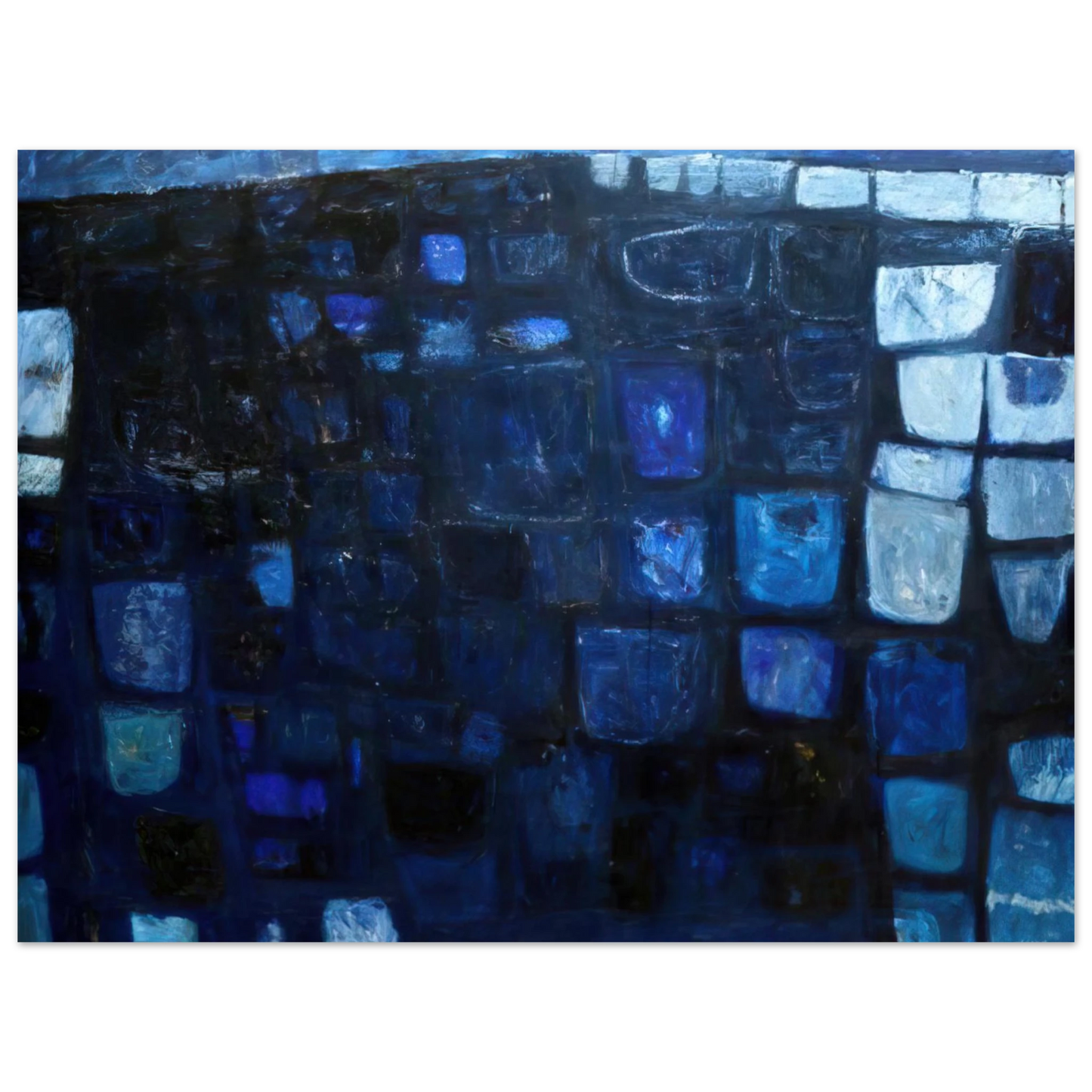 William Scott - Blue Abstract - 1959 75x100 cm / 30x40inches Fine Art Poster