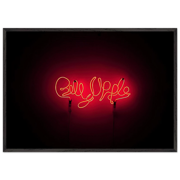Neon Signature Red - 1967 - Billy Apple 70x100 cm / 28x40 inches Framed Art Print – Black Wooden Frame