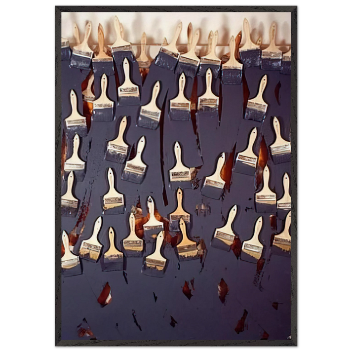 Untitled - 2000 N1 - Arman 70x100 cm / 28x40 inches Framed Art Print – Black Wooden Frame