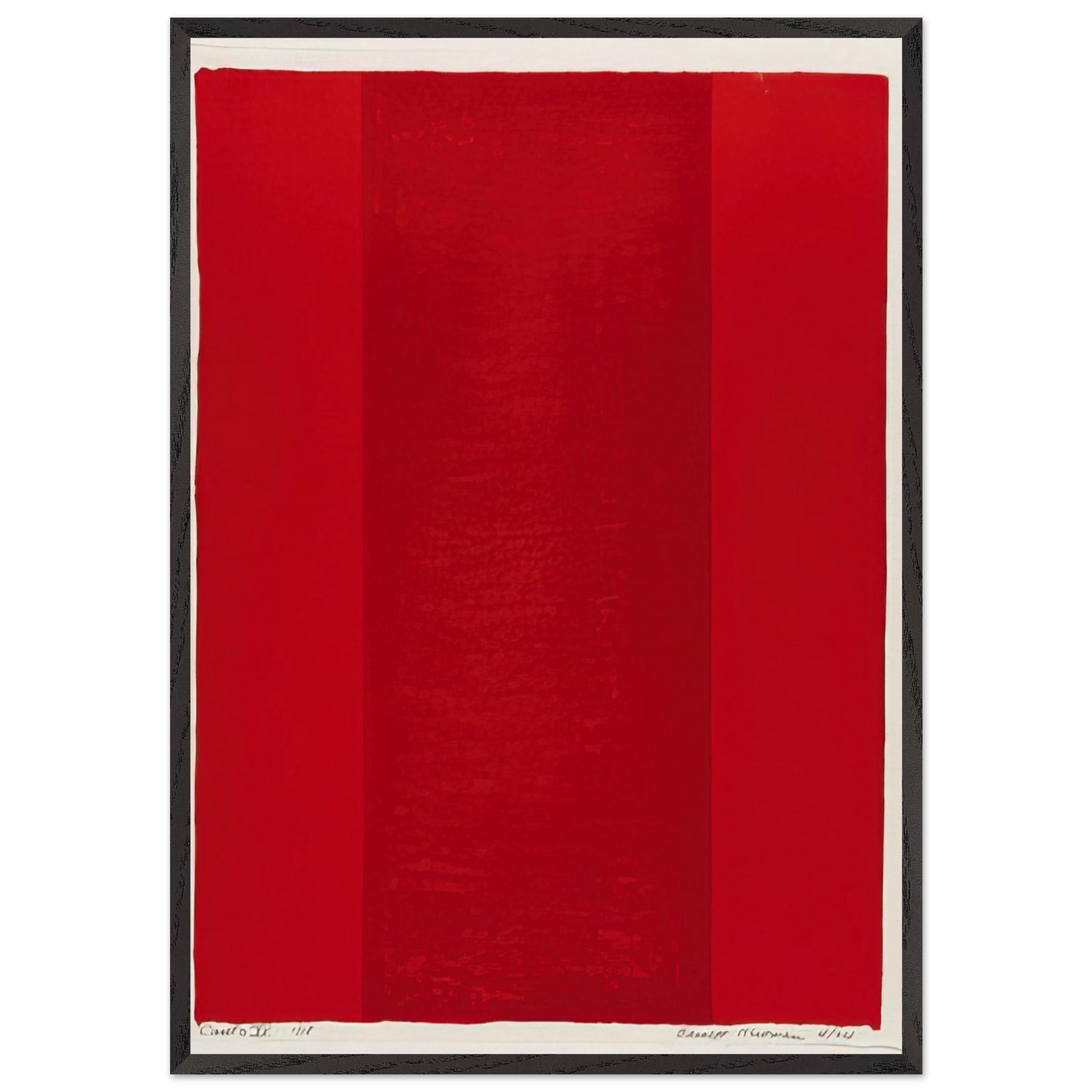 Canto XV - Barnett Newman 70x100 cm / 28x40 inches Framed Art Print – Black Wooden Frame