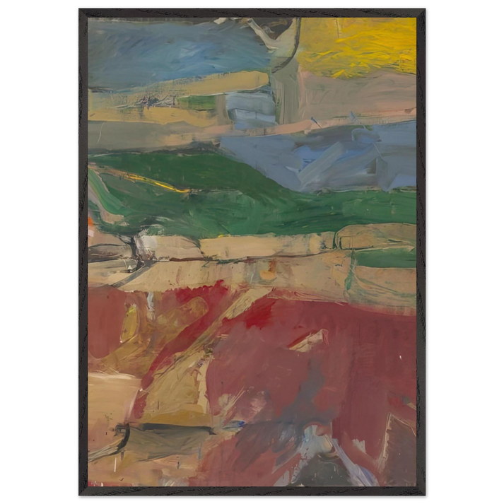 Berkeley 32 - Richard Diebenkorn 70x100 cm / 28x40 inches Framed Art Print – Black Wooden Frame