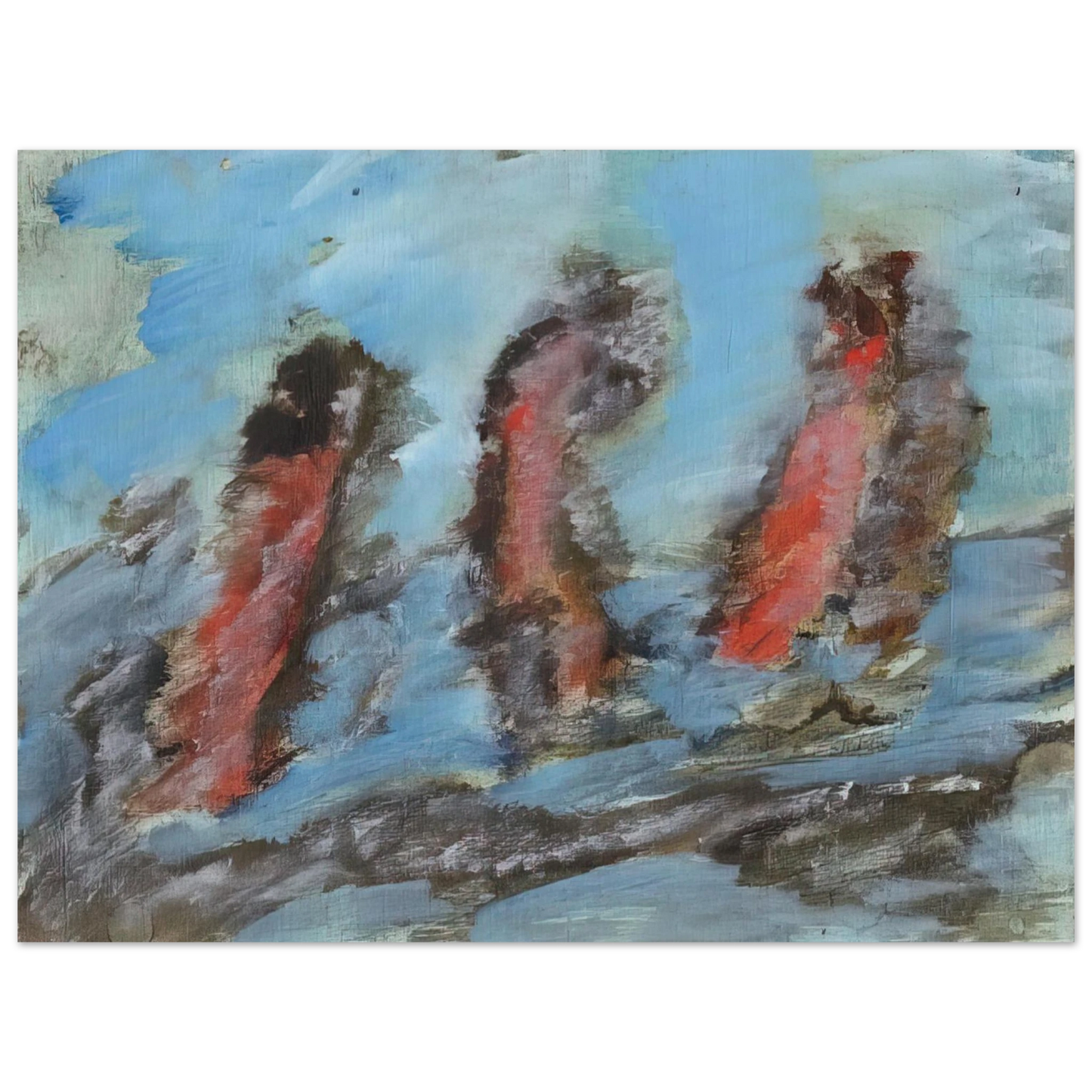 Henri Michaux - UNTITLED KC 505 1984 75x100 cm / 30x40inches Fine Art Poster