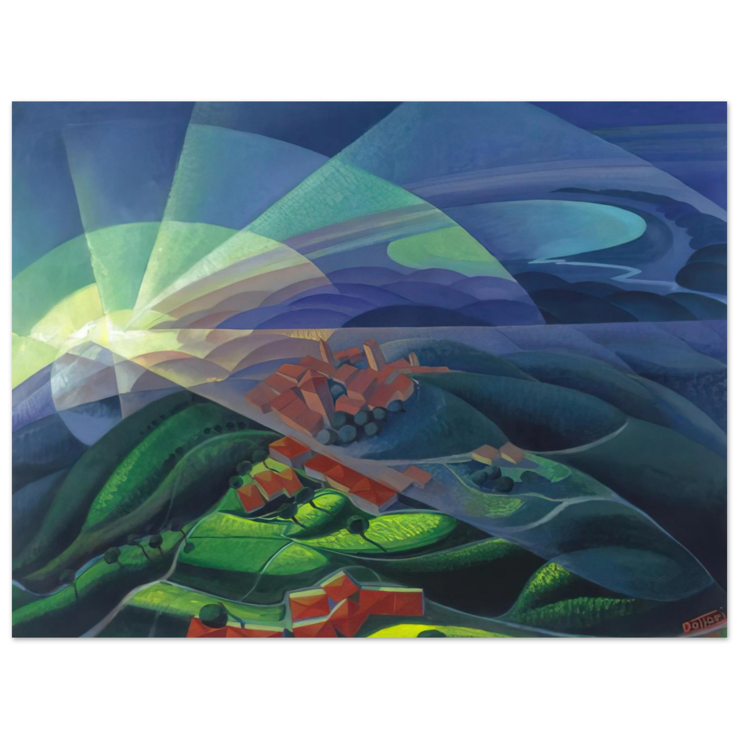 Gerardo Dottori - Aurora Volando - 1933 75x100 cm / 30x40inches Fine Art Poster