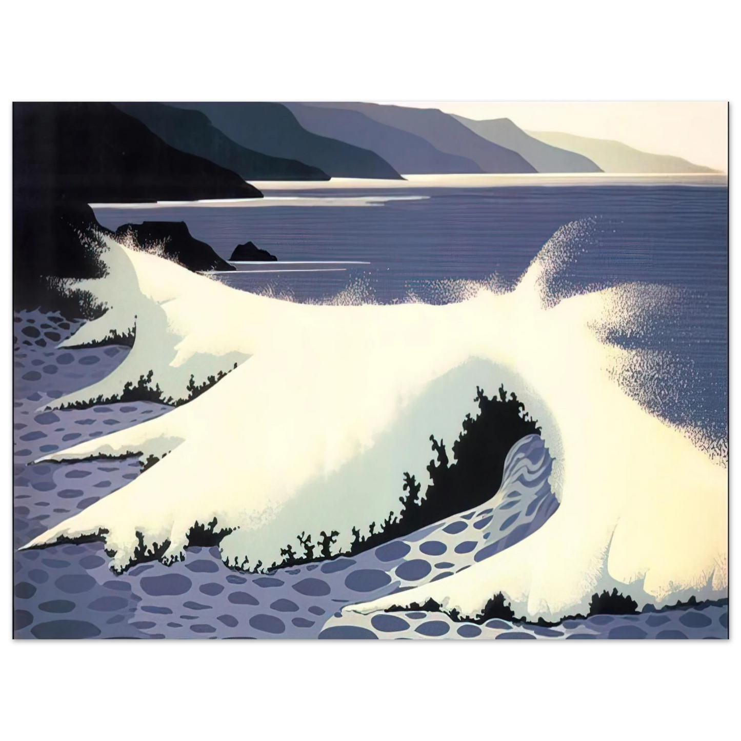 Eyvind Earle - The White Wave 75x100 cm / 30x40inches Fine Art Poster