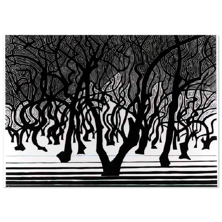 MC Escher - ESCHER (9) Wall Art - 21x29.7 cm / 8x12" - Premium Wooden Framed Poster With Fine Art Paper-canvas - Black frame