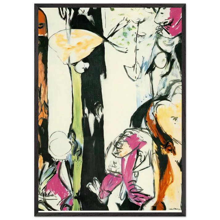 EASTER AND THE TOTEM - Jackson Pollock 70x100 cm / 28x40 inches Framed Art Print – Black Wooden Frame
