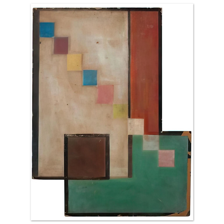 Carmelo Arden Quin - Diagonel des Carrès - 1936 75x100 cm / 30x40inches Fine Art Poster