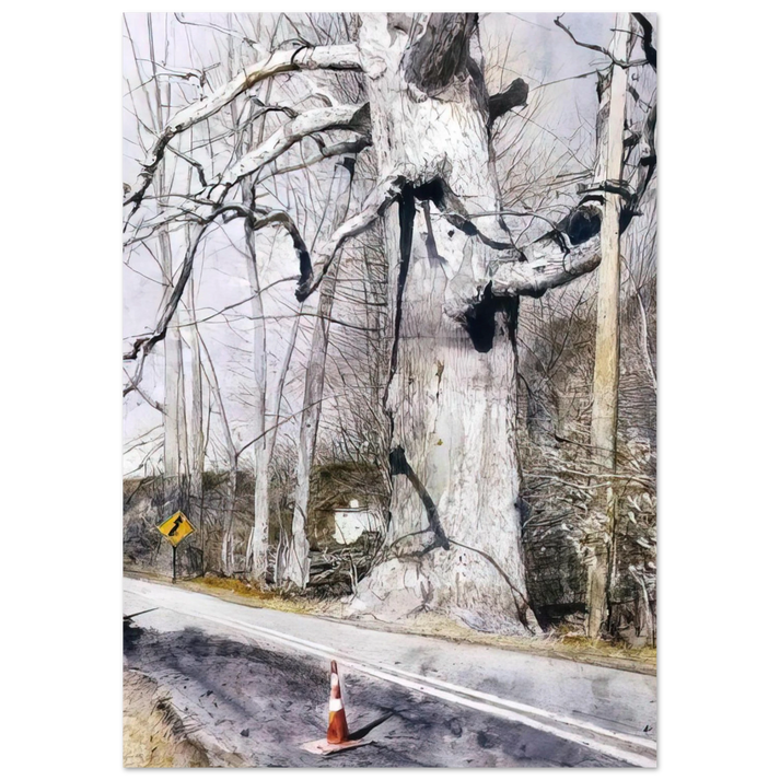 Andrew Wyeth - WALKING STICK Wall Art - 60x80 cm / 24x32 inches - Premium Wooden Framed Poster With Fine Art Paper-canvas - Black frame