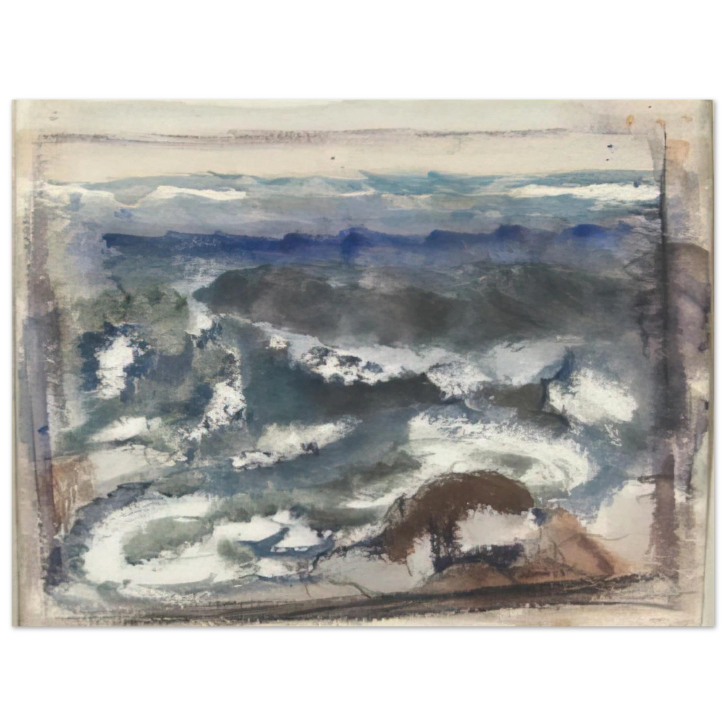 John Marin - The Sea - 1923 75x100 cm / 30x40inches Fine Art Poster