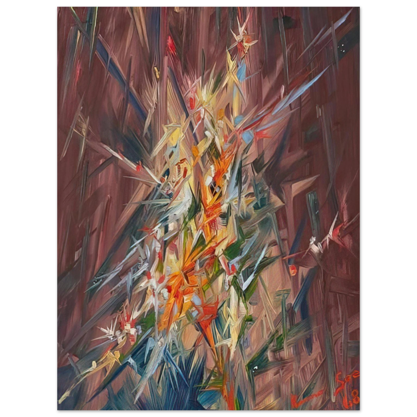 Konrad Zuse - Untitled - 1968 75x100 cm / 30x40inches Fine Art Poster