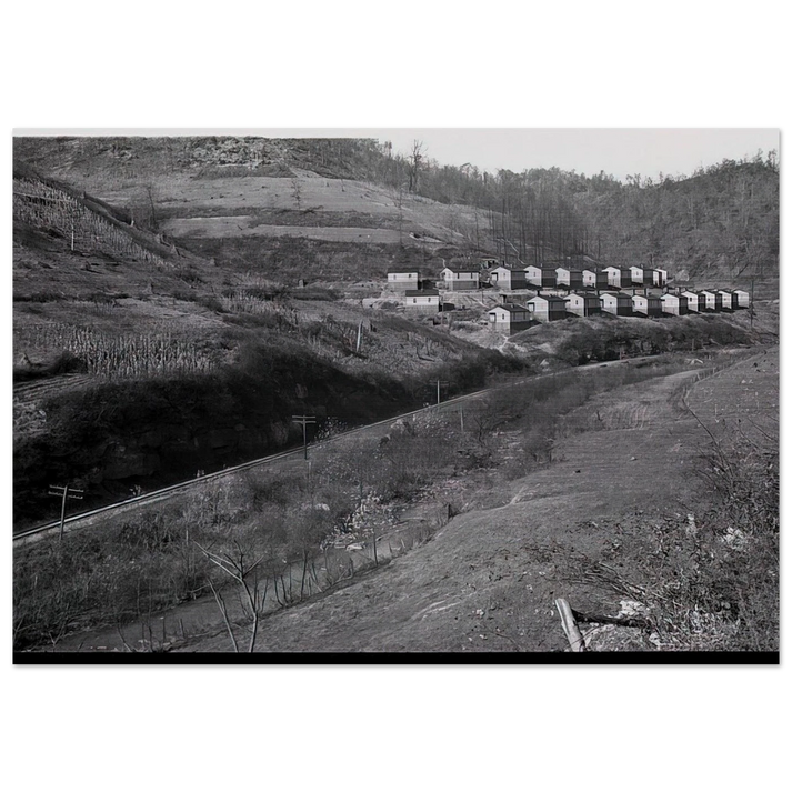 COAL COMPANY TOWN IN JENKINS 1935 - Ben Shahn Brushed Aluminum Print - 70x100 cm / 28x40 inches | Ben Shahn Aluminum Print | Ben Shahn Prints