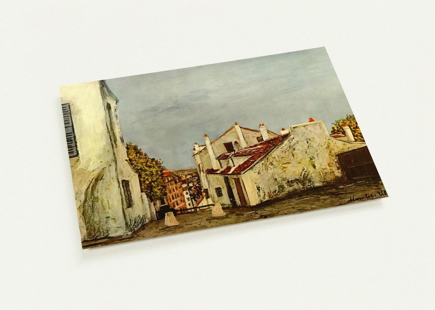 HOUSES IN MONTMARTRE By Maurice Utrillo Pack of 10 Post Cards | Maurice Utrillo Post Cards | A6 (10.5 x 14.8 cm) - 4.1 x 5.8 inches