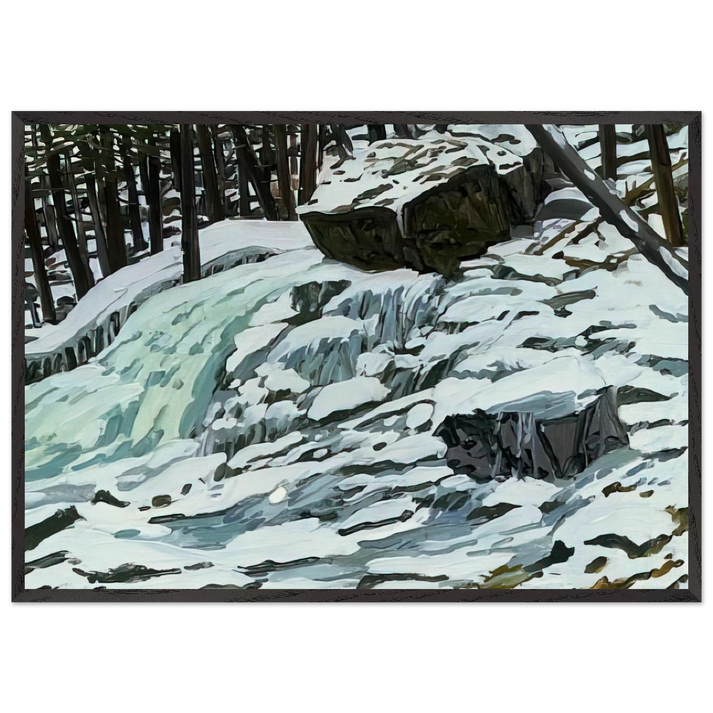 Study for Aqua Spring - 1997 - Neil Welliver 70x100 cm / 28x40 inches Framed Art Print – Black Wooden Frame
