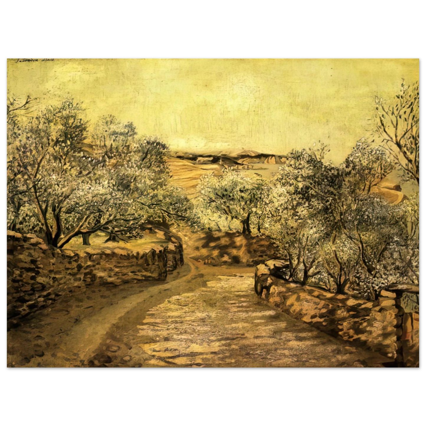 Salvador Dali - THE LANE TO PORT LLIGAT WITH VIEW OF CAP CREUS 75x100 cm / 30x40inches Fine Art Poster