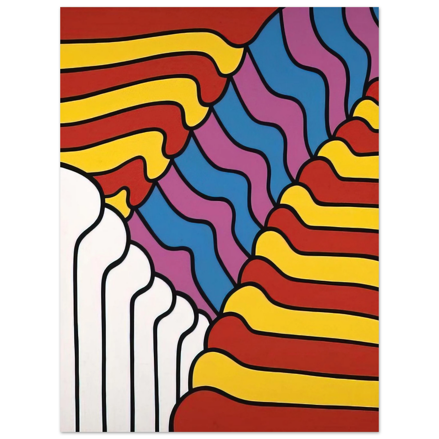 Nicholas Krushenick - Untitled - 1965 75x100 cm / 30x40inches Fine Art Poster