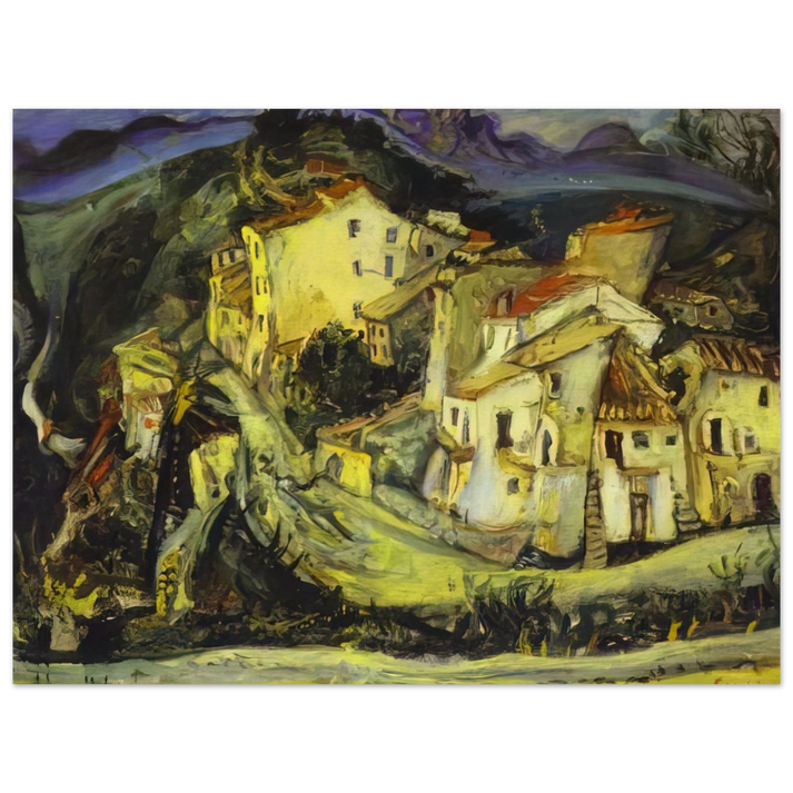 Chaim Soutine - HOUSES OF CAGNES 75x100 cm / 30x40inches Fine Art Poster