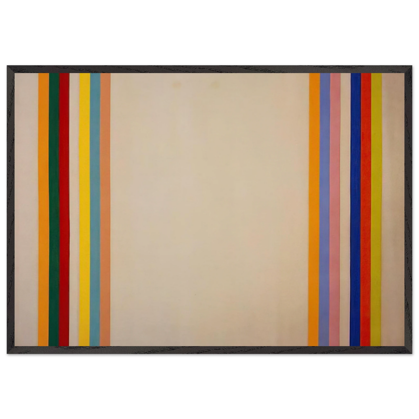 Homage to Matisse - 1960 - Gene Davis 70x100 cm / 28x40 inches Framed Art Print – Black Wooden Frame