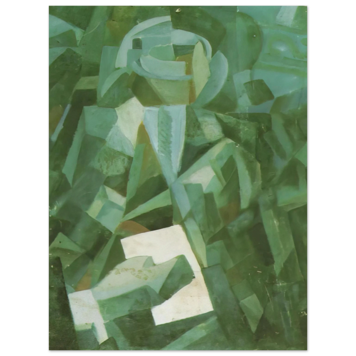 Salvador Dali - CUBIST COMPOSITION PORTRAIT OF A SEATED PERSON HOLDING A LETTER 75x100 cm / 30x40inches Fine Art Poster