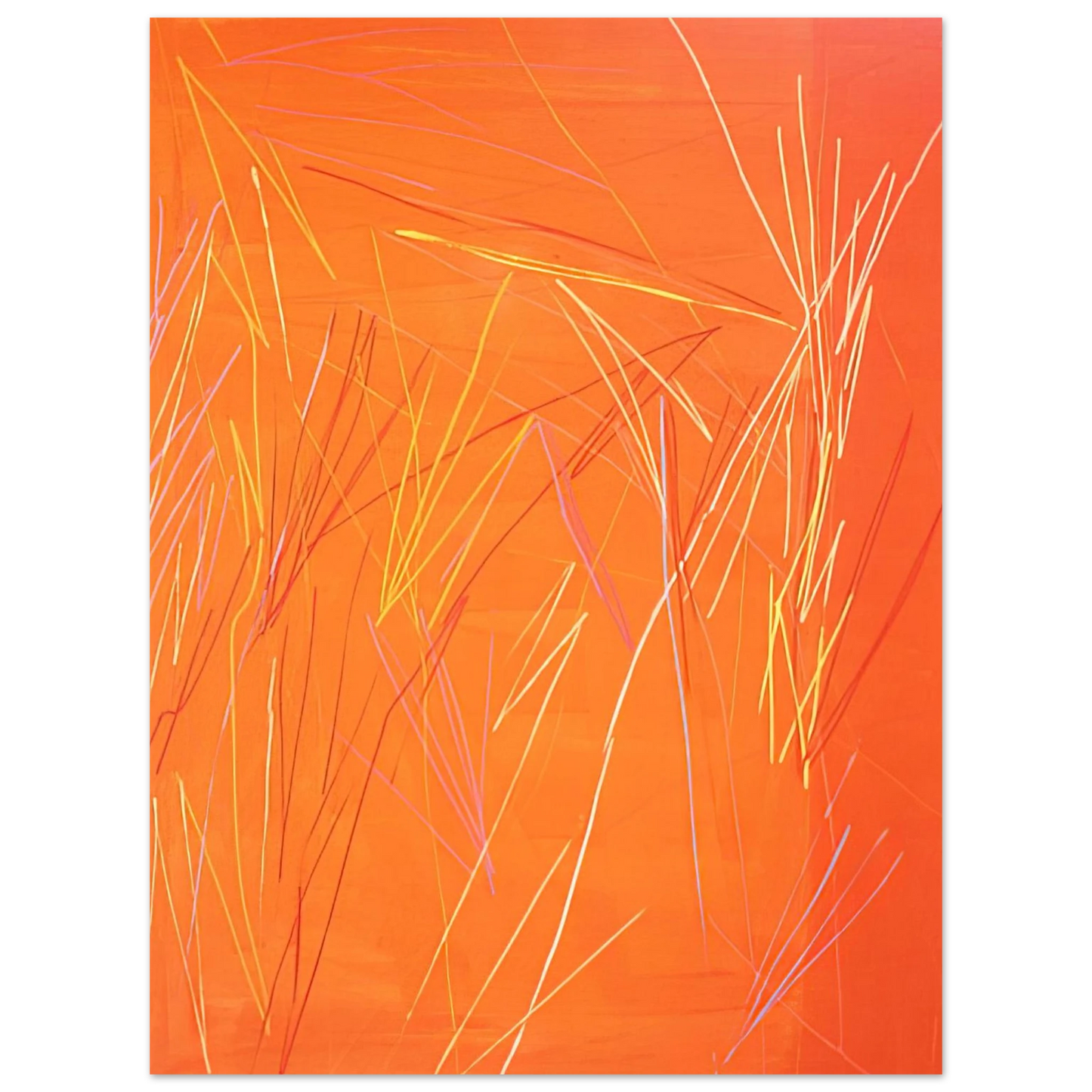 Ronnie Landfield - Fire Flute - 1974 75x100 cm / 30x40inches Fine Art Poster