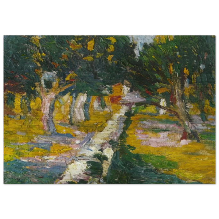 ORCHARD AT LLANE CADAQUES 1920 - Salvador Dali Brushed Aluminum Print - 70x100 cm / 28x40 inches | Salvador Dali Aluminum Print | Salvador Dali Prints