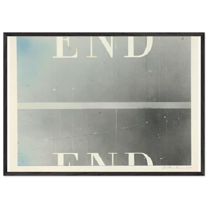 THE END 53 - Edward Ruscha 70x100 cm / 28x40 inches Framed Art Print – Black Wooden Frame