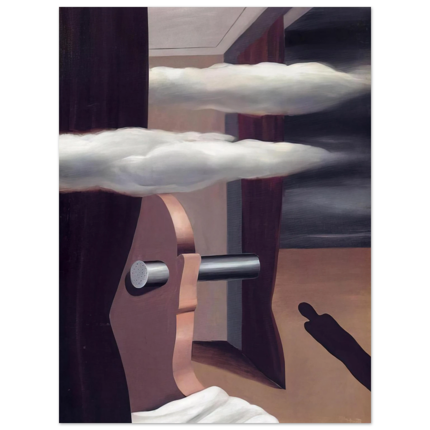 Rene Magritte - THE CATAPULT OF DESERT 1926 75x100 cm / 30x40inches Fine Art Poster