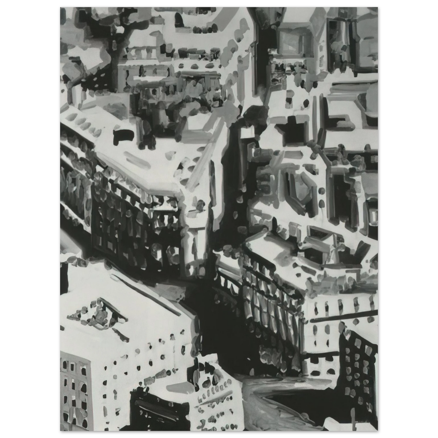 Gerhard Richter - TOWNSCAPE P1 1968 75x100 cm / 30x40inches Fine Art Poster