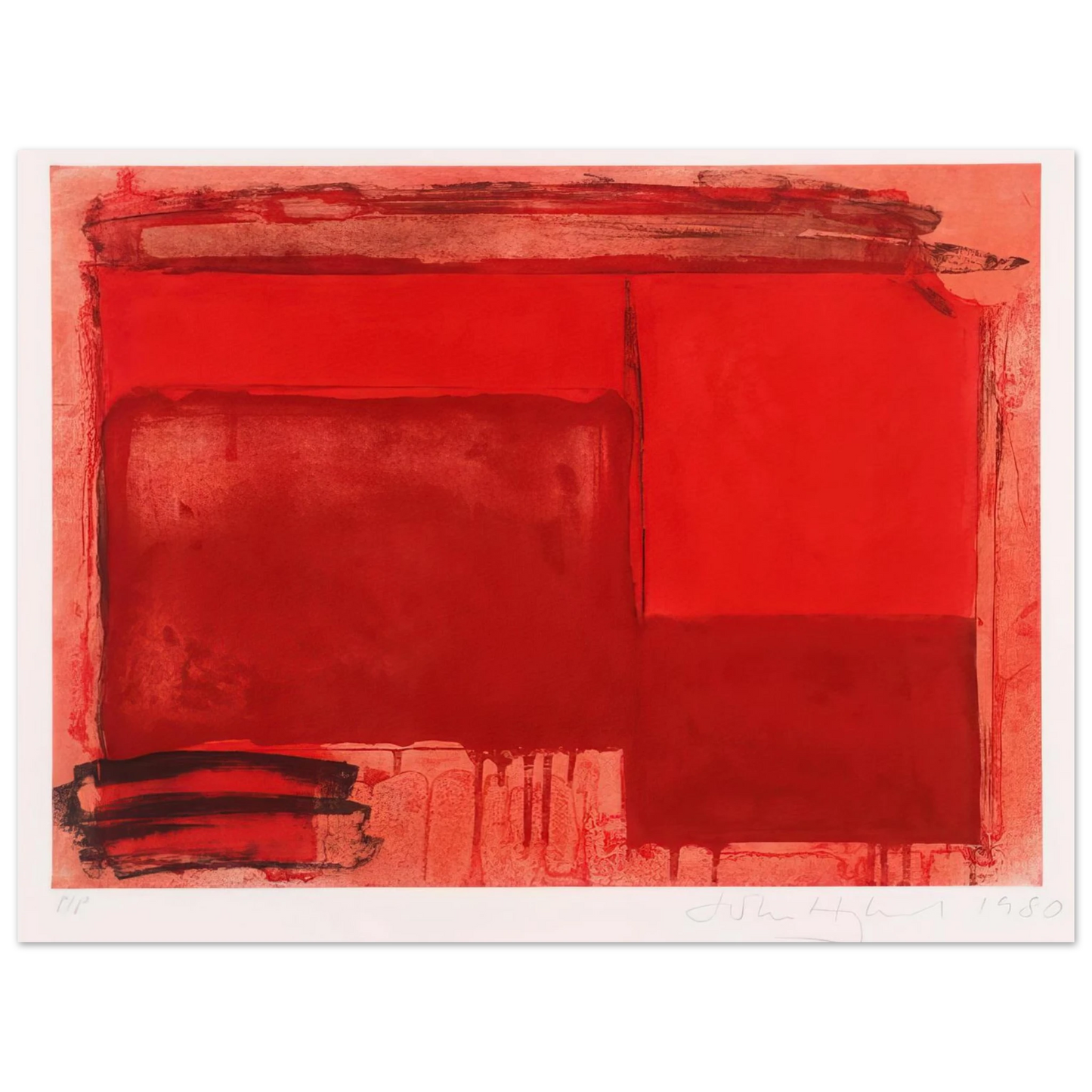John Hoyland - Tembi - 1980 75x100 cm / 30x40inches Fine Art Poster