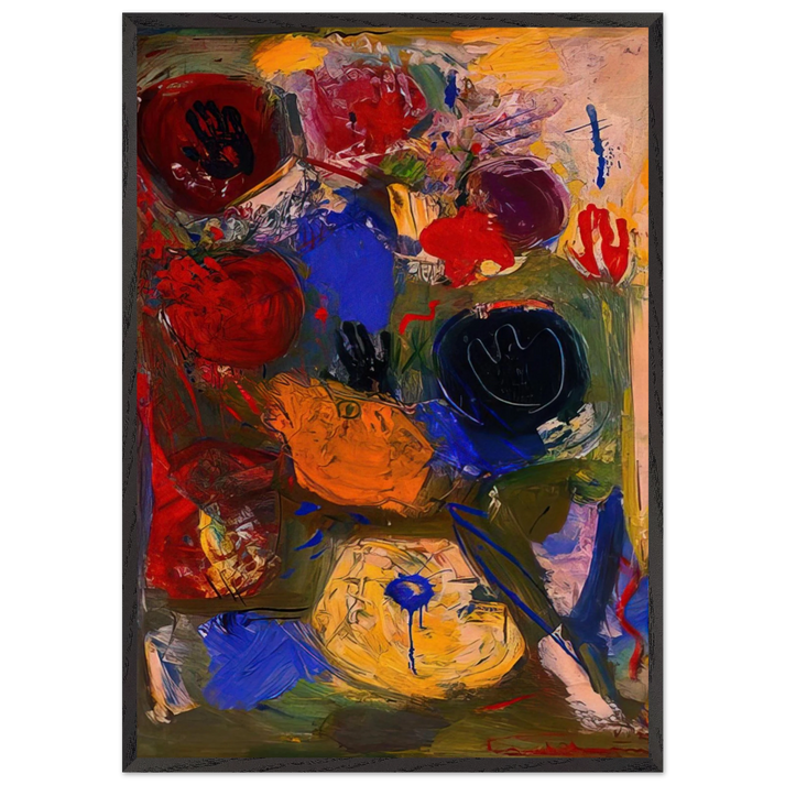 The Third Hand - Hans Hofmann 70x100 cm / 28x40 inches Framed Art Print – Black Wooden Frame