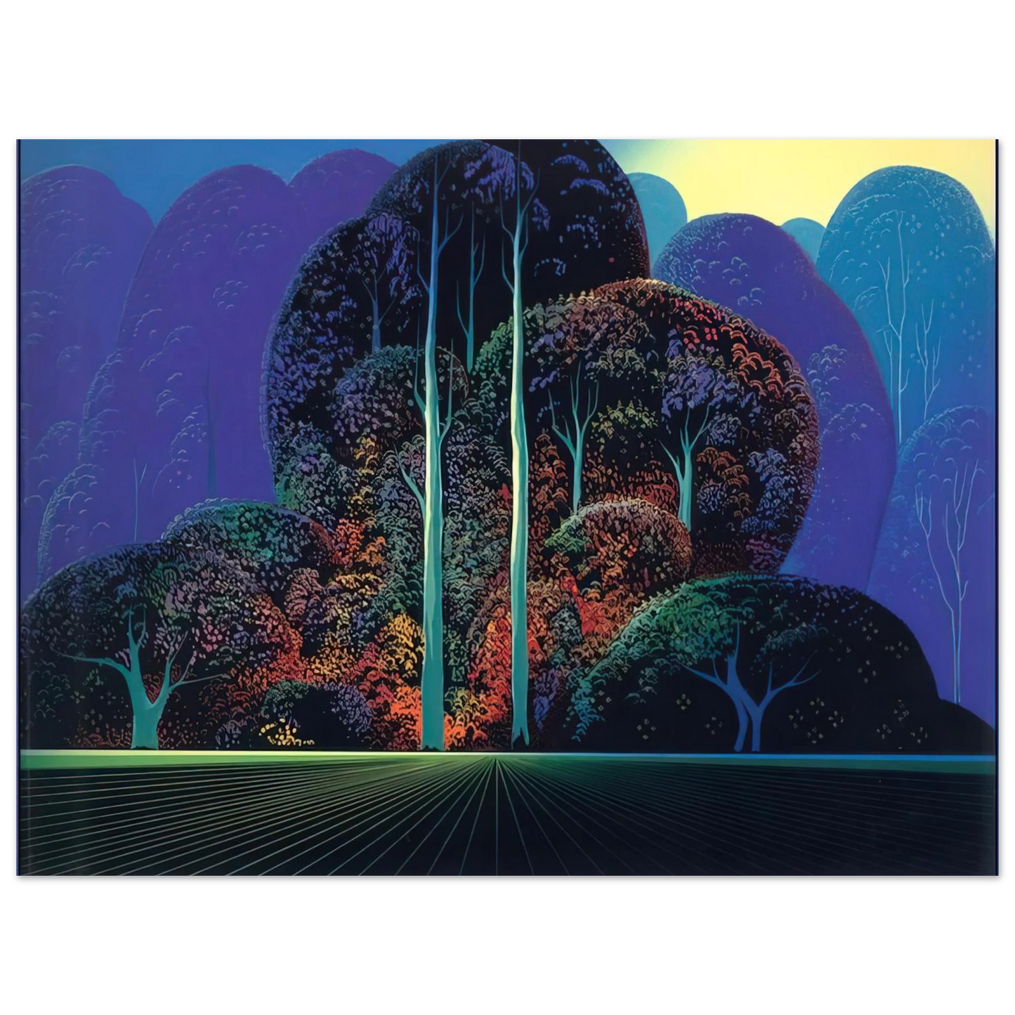 Eyvind Earle - Softening Shades of Twilight 75x100 cm / 30x40inches Fine Art Poster