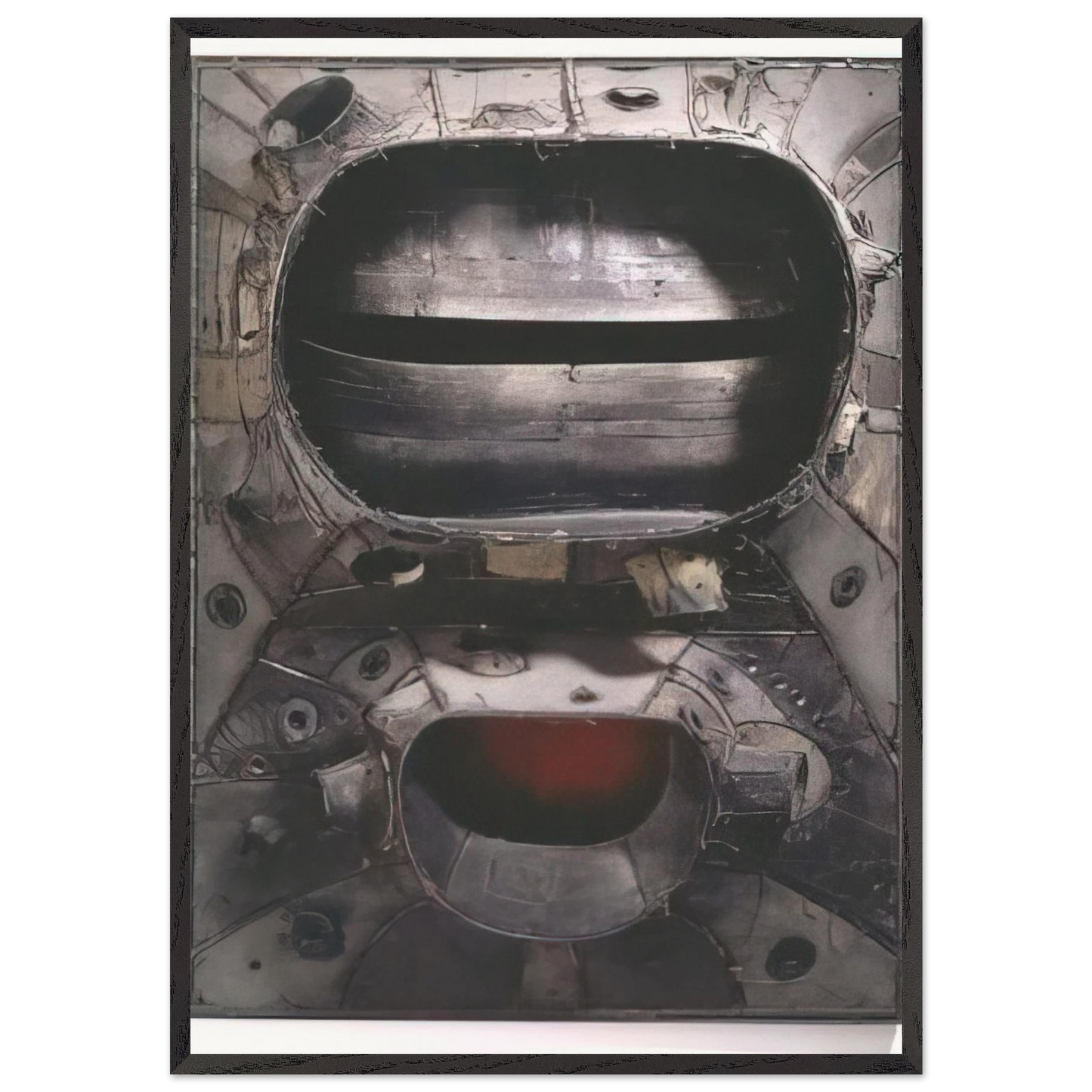 UNTITLED 1961 N1 - Lee Bontecou 70x100 cm / 28x40 inches Framed Art Print – Black Wooden Frame