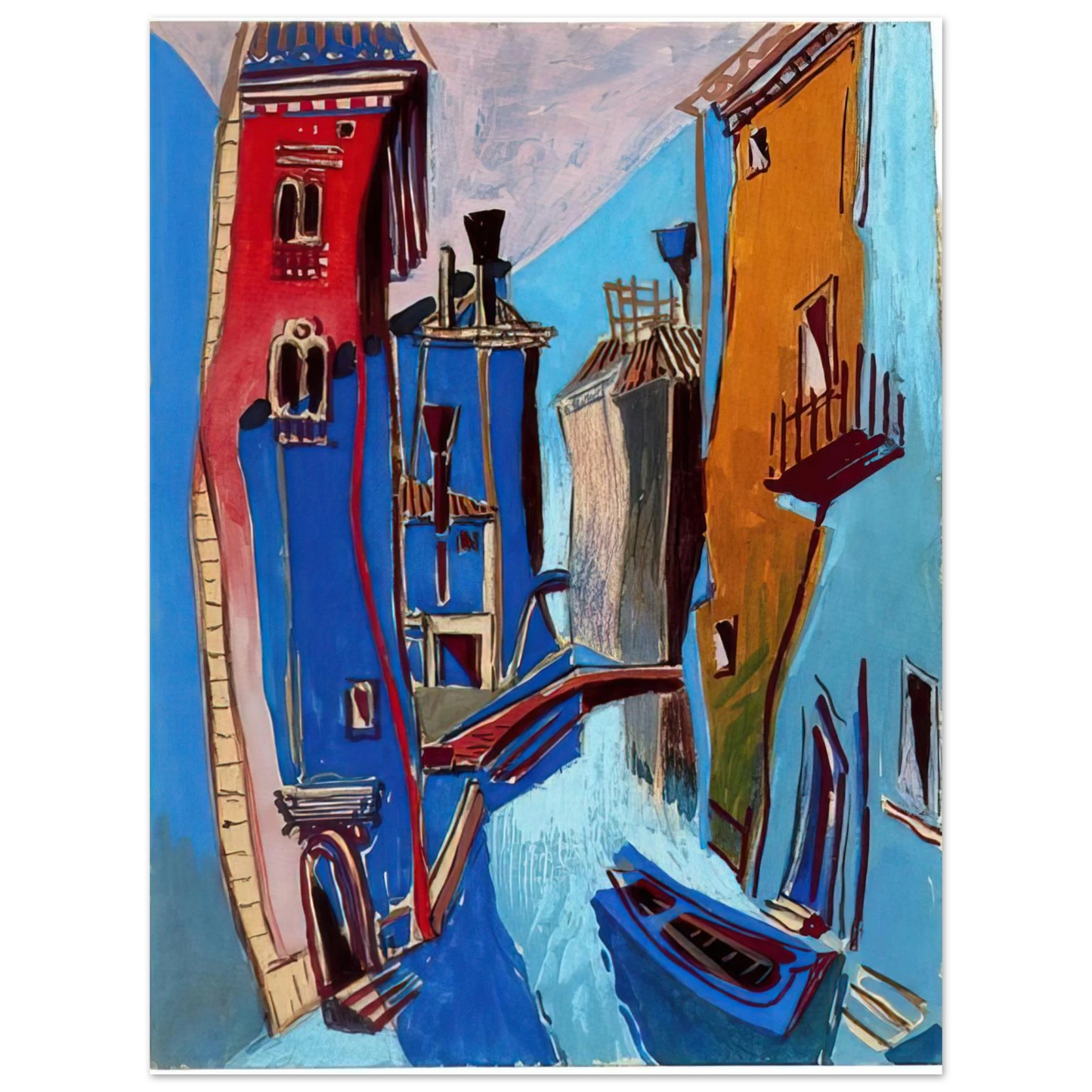 Enrico Prampolini - VENICE 1948 75x100 cm / 30x40inches Fine Art Poster