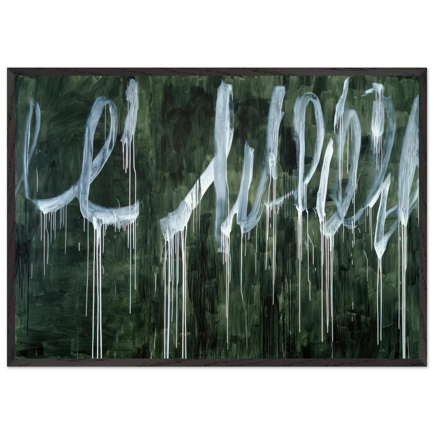III Notes From Salalah Note I - Cy Twombly 70x100 cm / 28x40 inches Framed Art Print – Black Wooden Frame