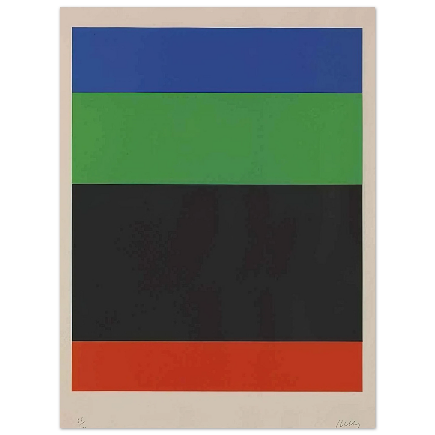 Ellsworth Kelly - Blue-Green-Black-Red 75x100 cm / 30x40inches Fine Art Poster