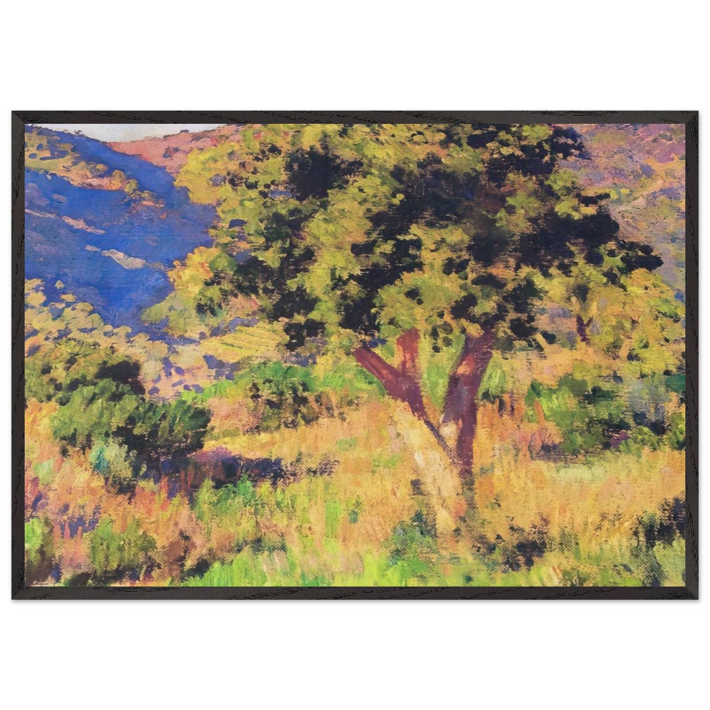FUNDS OF ST CLAIR 1921 - Theo van Rysselberghe 70x100 cm / 28x40 inches Framed Art Print – Black Wooden Frame