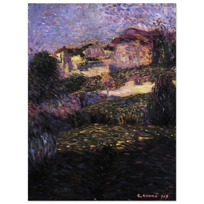 Carlo Carra - PAESAGGIO 1909 75x100 cm / 30x40inches Fine Art Poster
