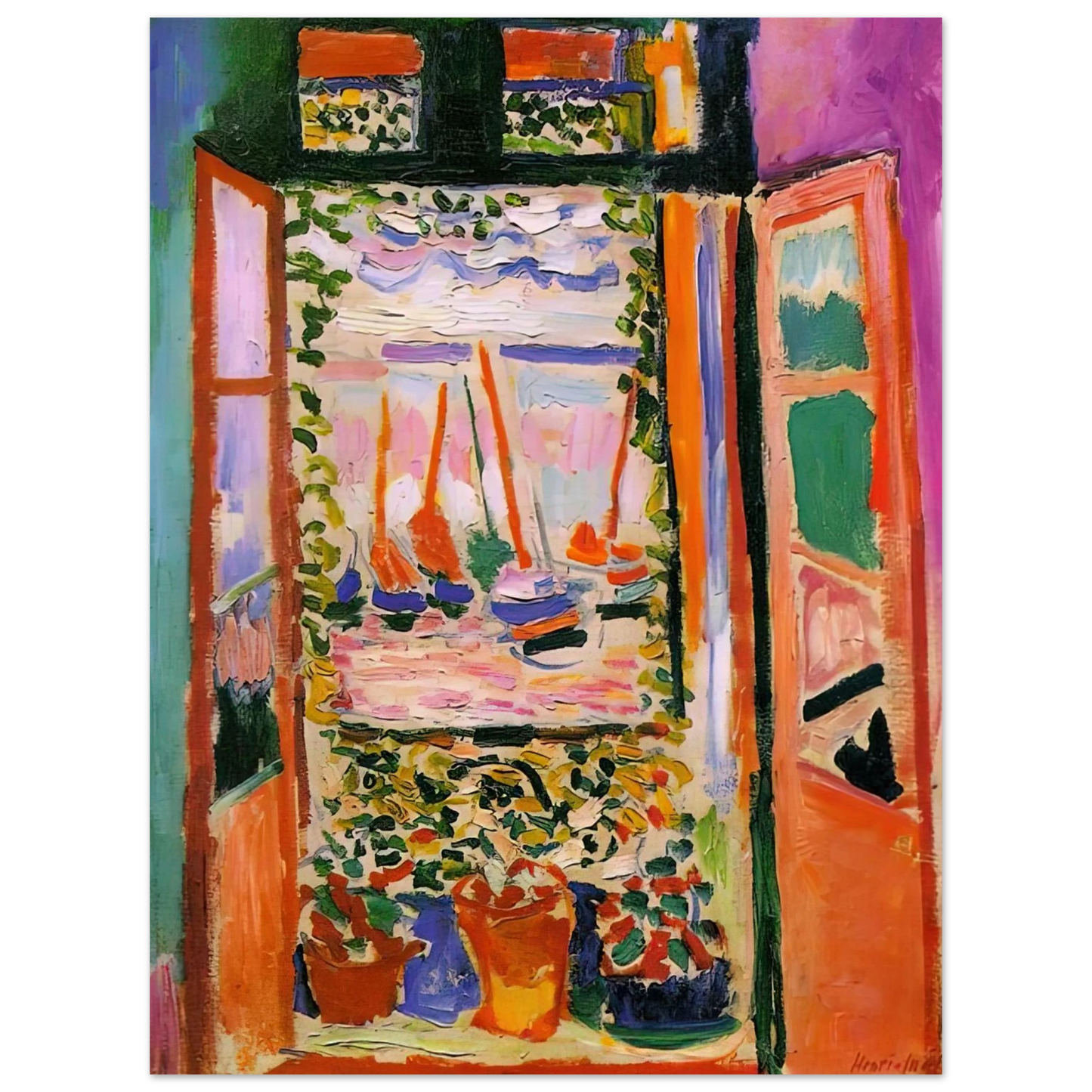 Henri Matisse - OPEN WINDOW COLLIOURE 1905 75x100 cm / 30x40inches Fine Art Poster